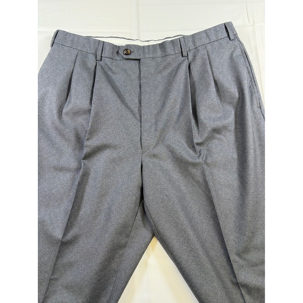 Lauren Ralph Lauren Total Comfort Mens 38x31 Gray 100% Wool Pleated Dress Pants